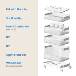 7pc Click In Place Rolling Storage Cart Kit Plastic Storage Home And Office Organization - Brightroom™​ -Home decor GUEST c32d2d4f 9529 4084 96c1 6698a5675dd8