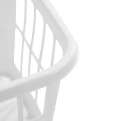 1.25bu Laundry Basket White - Brightroom™: Plastic Clothes Hamper With Built-In Handles, Medium Size, Portable Storage -Home decor GUEST c75b598d e861 4b67 972a 990b3e24858f