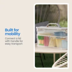 Click In Place 4.5qt Clear Slim Plastic Storage Bin With White Latch For Home And Office Organization - Brightroom™ -Home decor GUEST c88ebed7 2251 4338 92f3 29cf140b56dc