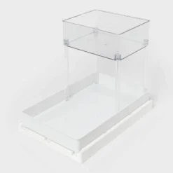 Medium Gliding Tray With Bin Clear - Brightroom™ -Home decor GUEST c890fabb 202c 4f76 a20e 74d73758512c