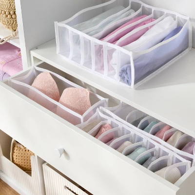 Mesh Drawer Organizer Inserts 4pk - Brightroom™ 1 Mesh Drawer Organizer Inserts 4pk - Brightroom™