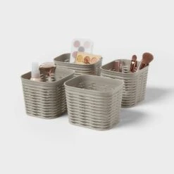 4pk Wave Decorative Basket Mini Gray - Brightroom™ -Home decor GUEST cf9f0926 ad9e 4790 bb70 835c264b6735