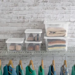 6qt Clear Storage Box White - Brightroom™ -Home decor GUEST d1e3be0f e0a6 4b21 ac12 ddb613c740d0