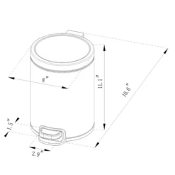 5L Round Step Trash Can - Brightroom™ -Home decor GUEST d3dcba62 f1b0 452a 92cc 1c11982c1b4f