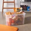 66qt Halloween Clear Latching Storage Box Orange Lid And Latch - Brightroom™
