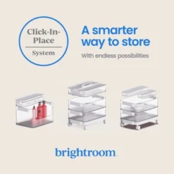 3pk Click In Place 30oz Insert Storage Containers White And Clear - Brightroom™ -Home decor GUEST dee8ea5c 9722 473f bdd6 61cb86ec5fff