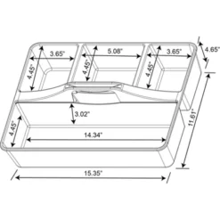 Divided Caddy Organizer White - Brightroom™: Utility Storage Cart, Polypropylene, Universal Storage, 1 Year Warranty -Home decor GUEST e5071bb0 7856 4a20 b2f5 705acf965b68