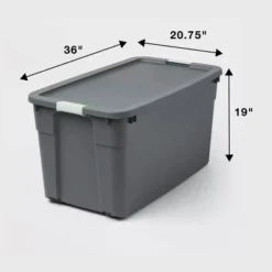 45gal Latching Storage Tote - Brightroom™: Portable Plastic Container With Lid, Universal Storage, Gray, 45 Gallon Capacity 7 45gal Latching Storage Tote - Brightroom™: Portable Plastic Container With Lid, Universal Storage, Gray, 45 Gallon Capacity -Home decor GUEST e59219fb 3fdd 467e a3eb ab84cb95177a