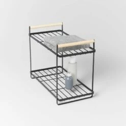 Wood Handle Tiered Vanity Organizer Black - Brightroom™ -Home decor GUEST ef9f504c 19ce 47b2 a3eb d9c7c36c8651