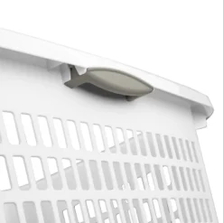 2bu Laundry Basket White - Brightroom™: Portable Plastic Clothes Organizer With Built-In Handles, 70.4L Capacity -Home decor GUEST f2f06d4f 7587 4d83 b1eb a1e157bef589