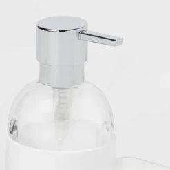 Plastic Soap Pump With Silicone Holder With Caddy & Tray White - Brightroom™: Kitchen Soap Caddy Dispenser -Home decor GUEST f322c1f1 0ec8 49b4 b07f 79a4a9dfa233