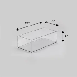 12" X 6" X 4" All Purpose Storage 1/2 Storage Bin - Brightroom™: Clear Plastic Decorative Container, No Assembly Required 7 12" X 6" X 4" All Purpose Storage 1/2 Storage Bin - Brightroom™: Clear Plastic Decorative Container, No Assembly Required -Home decor GUEST f40cd530 aa3a 4fec 8c26 2bcdd5a30536