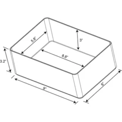 9"x6"x3.25" Large Plastic Bathroom Tray Clear - Brightroom™: Organizer, Stackable Storage, Hand Washable -Home decor GUEST f49cbebe cb0a 4a04 87bb 465c1cdf3247