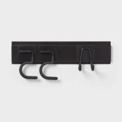 Heavy Duty Garage Tool Hook And Rail Kit - Brightroom™: Wall Mounted Storage, Steel, Black, 36" Width, 90 Lb Capacity -Home decor GUEST f64e8945 0a76 45a2 aaef e952b0556146